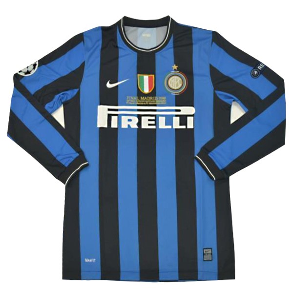 Camiseta Inter De Milán Replica Primera Ropa ML 2010/11 Azul